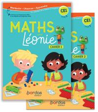 Les maths avec Léonie CE1, cycle 2 : cahiers 1 et 2