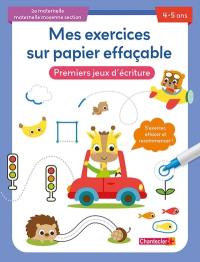 Premiers jeux d'écriture, 2e maternelle, maternelle moyenne section, 4-5 ans : s'exercer, effacer et recommencer !