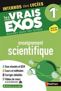 Enseignement scientifique 1re : les vrais exos donnés dans les lycées : réforme du lycée