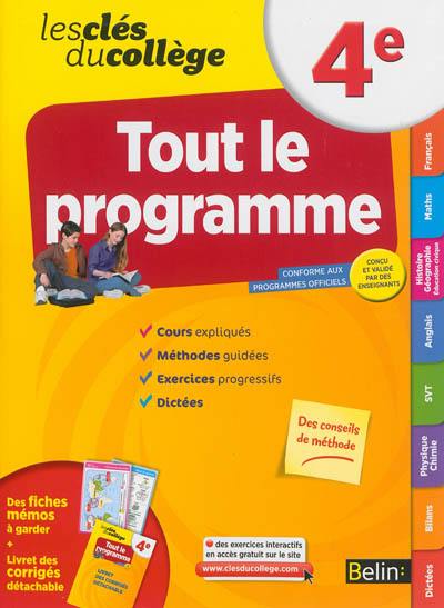 Tout le programme, 4e