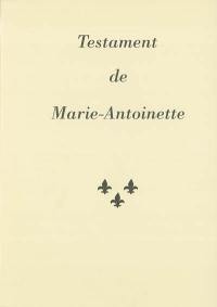 Testament de Marie-Antoinette