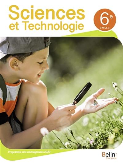 Sciences et technologie 6e, cycle 3 : programme avec aménagements 2020