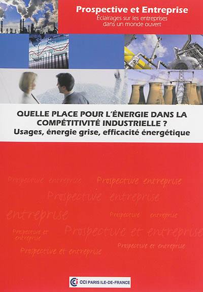 Quelle place pour l'énergie dans la compétitivité industrielle ? : usages, énergie grise, efficacité énergétique