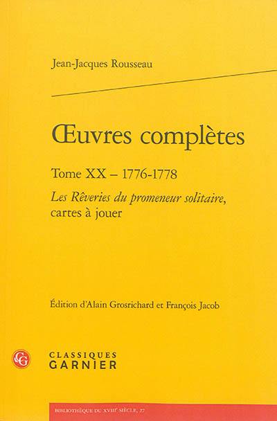 Oeuvres complètes. Vol. 20. 1776-1778