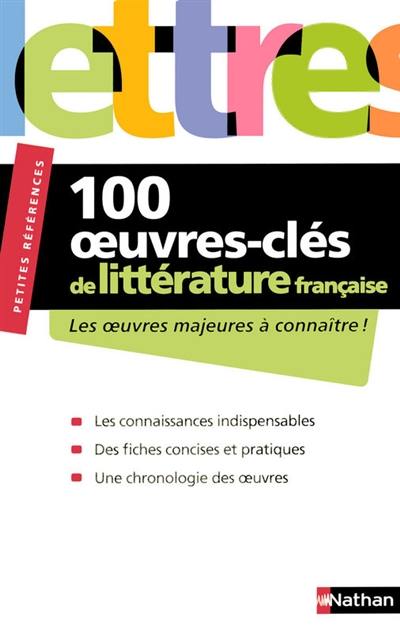 100 oeuvres-clés de la littérature française