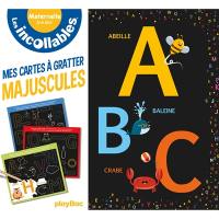 Les incollables : majuscules, mes cartes à gratter : maternelle, 3-6 ans