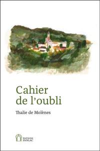 Cahier de l'oubli