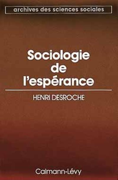 Sociologie de l'espérance