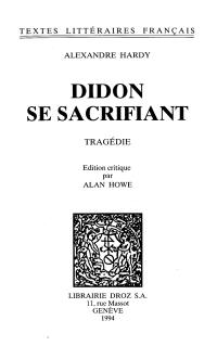 Didon se sacrifiant : tragédie