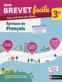 Mon brevet facile, 3e : épreuve de français : nouveau brevet