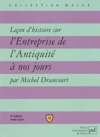 Leçon d'histoire sur l'entreprise, de l'Antiquité à nos jours