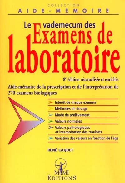 Le vademecum des examens de laboratoires