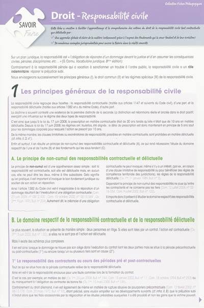 Droit : responsabilité civile