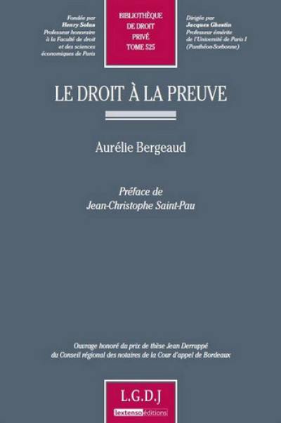 Le droit à la preuve