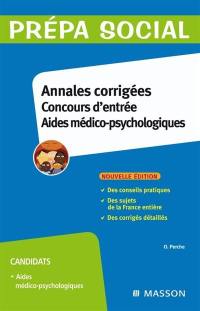 Annales corrigées concours d'entrée aides médico-psychologiques