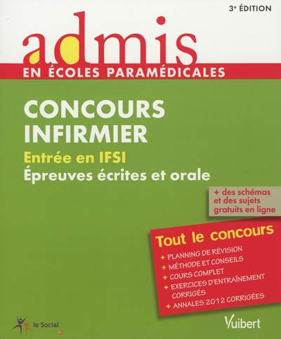 Concours infirmier : entrée en IFSI : épreuves écrites et orale