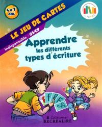 La planète des Alphas. Le jeu de cartes : apprendre les différents types d'écriture : indispensable GS, CP