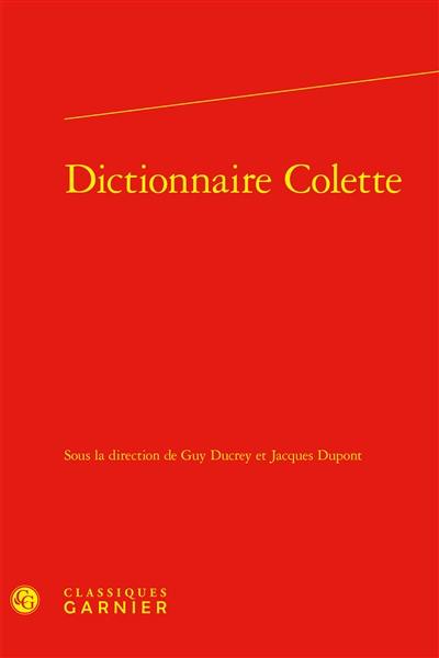 Dictionnaire Colette