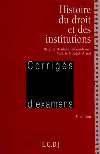 Histoire du droit et des institutions