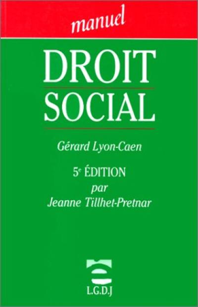 Manuel de droit social : capacité 2e année