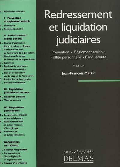 Redressement et liquidation judiciaires : faillite personnelle, banqueroute