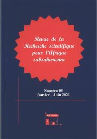 Revue de la recherche scientifique pour l'Afrique subsaharienne, n° 5