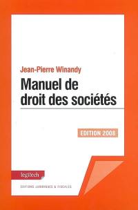 Manuel de droit des sociétés