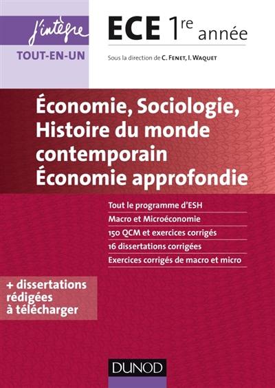 Economie, sociologie, histoire des sociétés contemporaines, économie approfondie : ECE 1re année