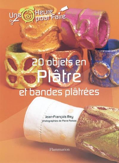 20 objets en plâtre et bandes plâtrées