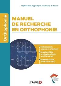 Manuel de recherche en orthophonie