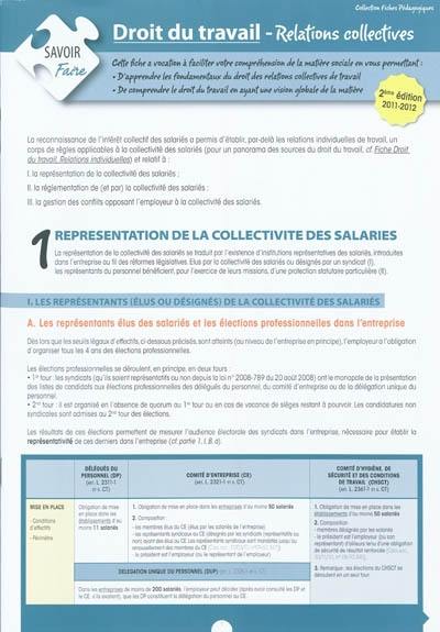 Droit du travail : relations collectives