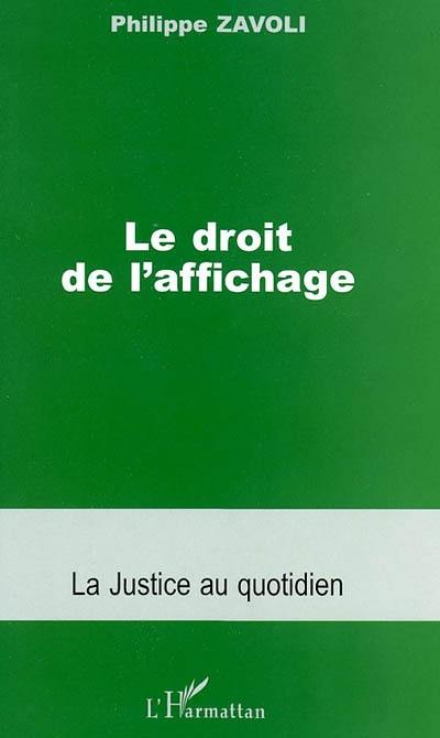 Le droit de l'affichage