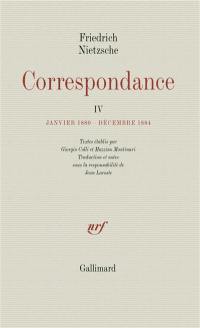 Correspondance. Vol. 4. Janvier 1880-décembre 1884