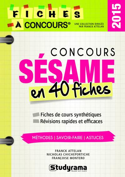 Concours Sésame en 40 fiches