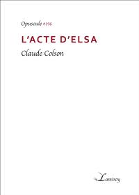 L'acte d'Elsa