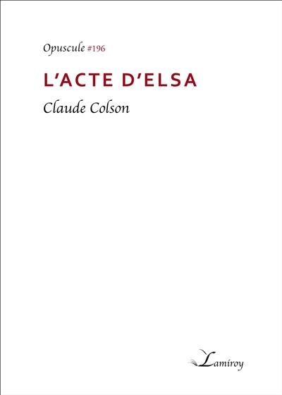 L'acte d'Elsa