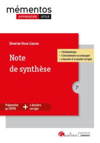 Note de synthèse : préparation au CRFPA + 4 dossiers corrigés