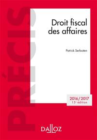 Droit fiscal des affaires : 2016-2017