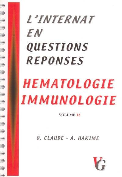 Hématologie, immunologie