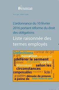 Index méthodique et grammatical des principaux termes de l'ordonnance du 10 février 2016 portant réforme du droit des obligations