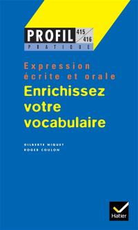 Enrichissez votre vocabulaire