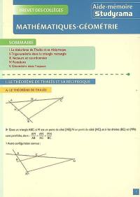 Mathématiques-géométrie : brevet des collèges