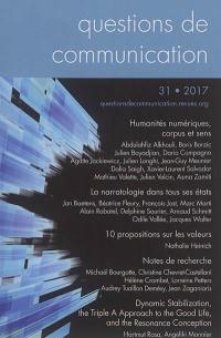 Questions de communication, n° 31. Humanités numériques, corpus et sens