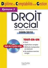 Droit social, épreuve 3