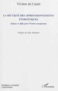 La sécurité des approvisionnements énergétiques : enjeux et défis pour l'Union européenne