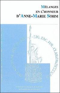 Mélanges en l'honneur d'Anne-Marie Sohm