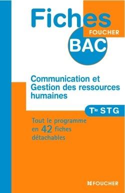 Communication et gestion des ressources humaines, terminale STG