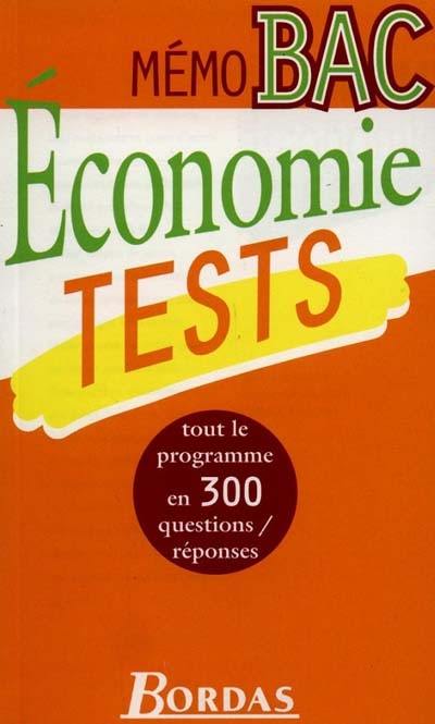 Mémo tests économie terminales ES