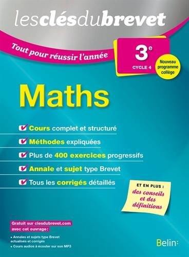 Maths 3e, cycle 4 : nouveau programme collège