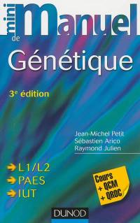 Mini-manuel de génétique : L1-L2, PAES, IUT : cours + QCM + QROC